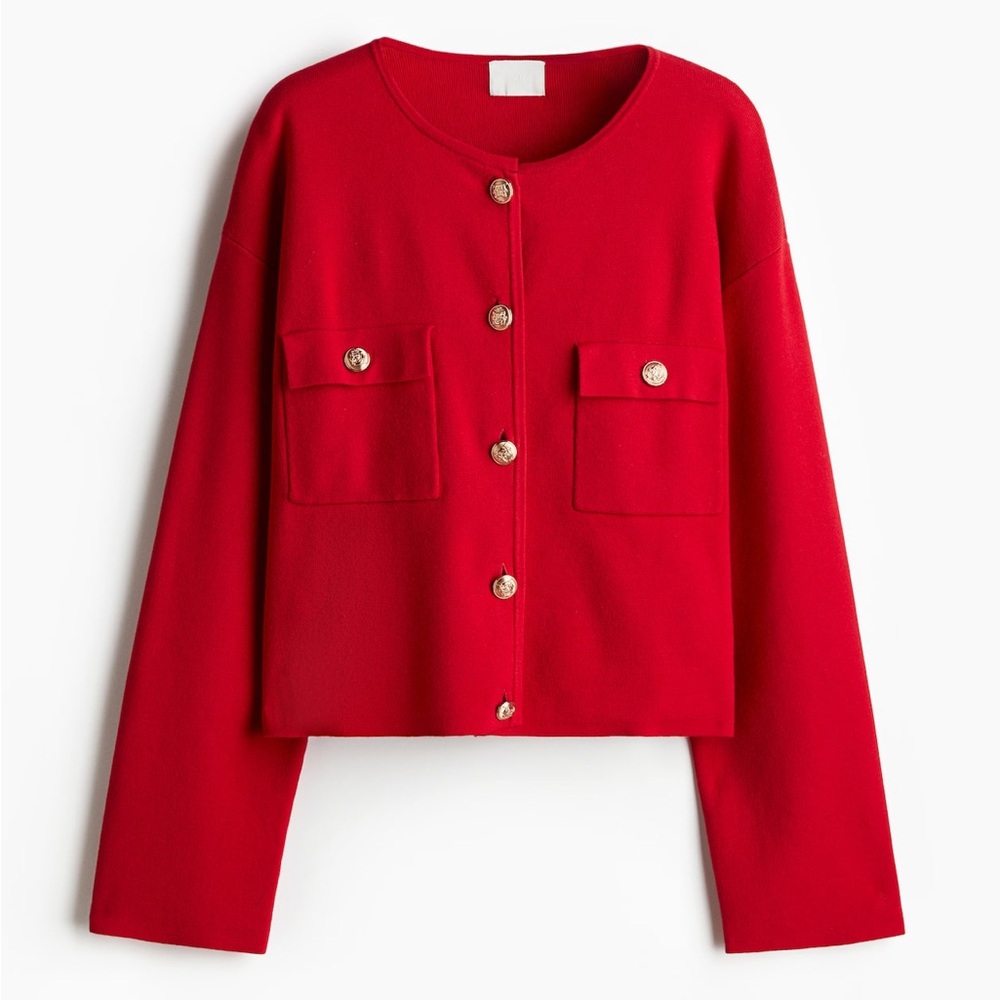 Elegant Red Women's Jacket - Picture 2 of 7